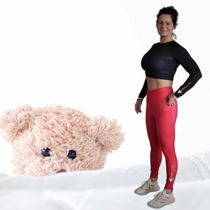 Crossover Leggings Featuring Pockets