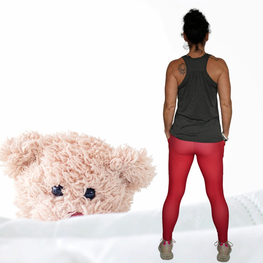 Crossover Leggings Featuring Pockets