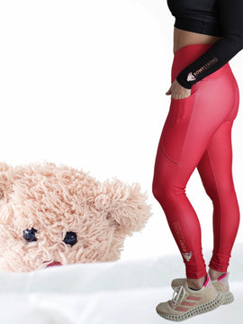 Crossover Leggings Featuring Pockets