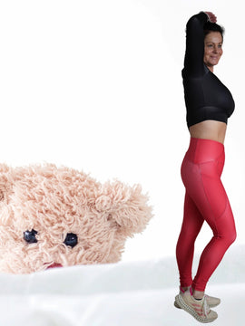 Crossover Leggings Featuring Pockets