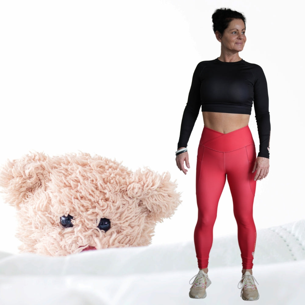 Crossover Leggings Featuring Pockets